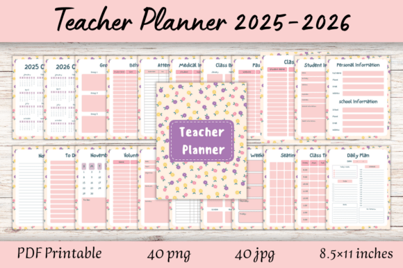 2025-2026 Floral Teacher Planner: A Designer's Toolkit for Organized Education