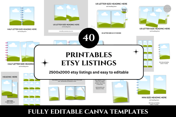 Elevate Your Etsy Shop: 40 Professional Canva Mockup Templates