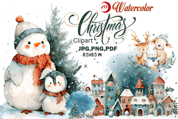 Elevate Your Holiday Designs with Watercolor Christmas Clipart