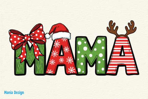 Funny Mama Claus Christmas PNG: Festive Design Asset