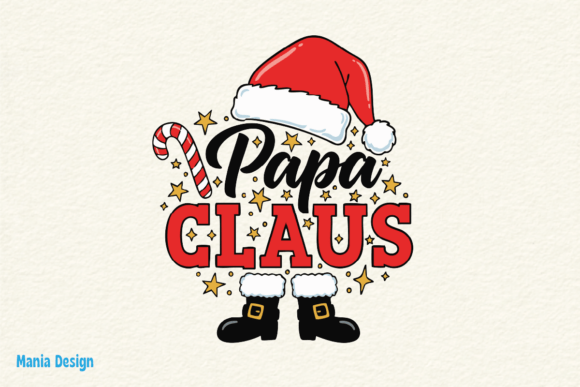 Papa Claus Christmas Holiday PNG: Festive Design Asset