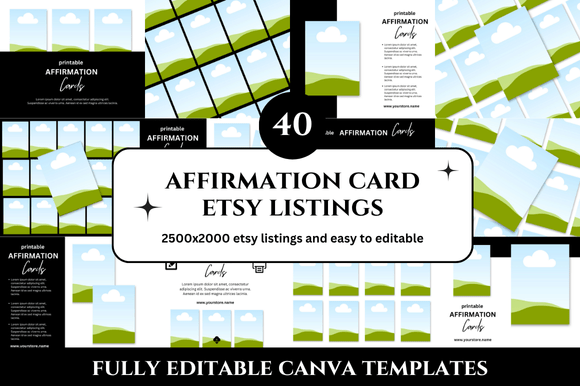 Streamline Your Etsy Shop: 40 Customizable Canva Mockups