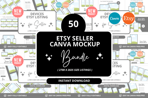 Streamline Your Etsy Shop with 50 Devices Listing Mockups