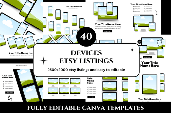 Transform Your Etsy Shop with 40 Devices Listings Mockup