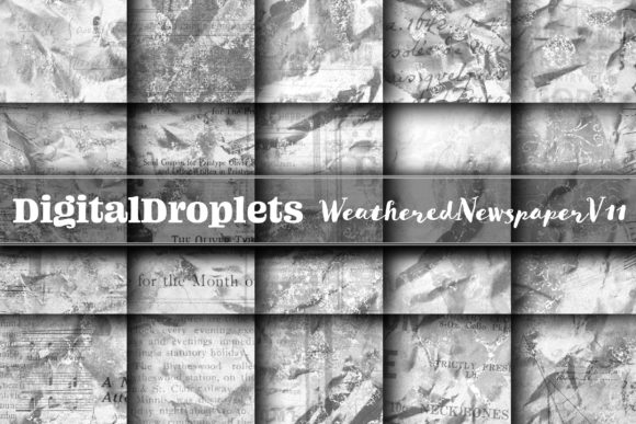 Weathered Newspaper Vol. 11 | Vintage Design Collection