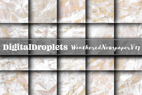 Weathered Newspaper Vol. 17 | Vintage Paper Collection