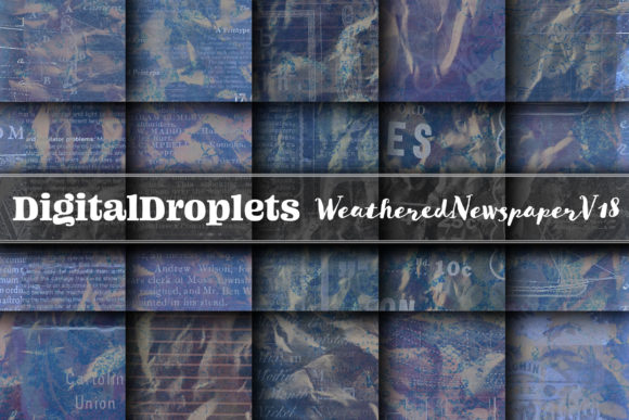 Weathered Newspaper Vol. 18 | Vintage Paper Collection